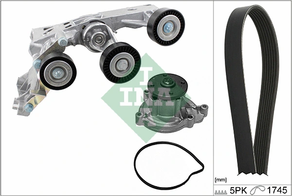 Water Pump + V-ribbed Belt Kit